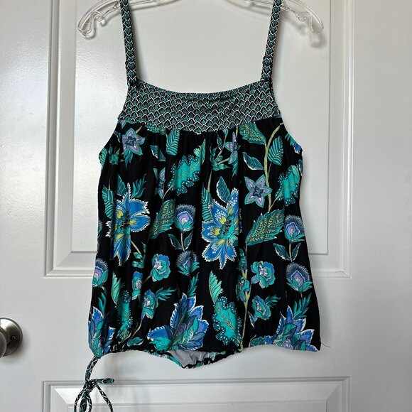 Beach House Tankini Swim Top Size 12 Adj Drawstring Hem Lined Bust Support - Picture 3 of 14
